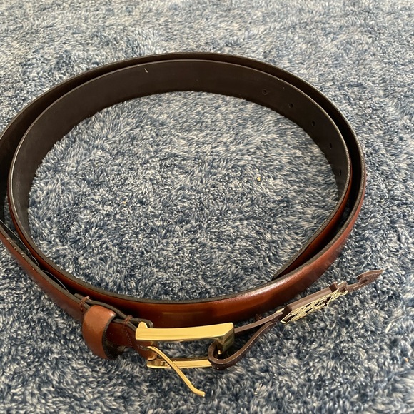 Men's Brown Leather Belt - Picture 1 of 3